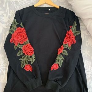 Rose black long sleeve